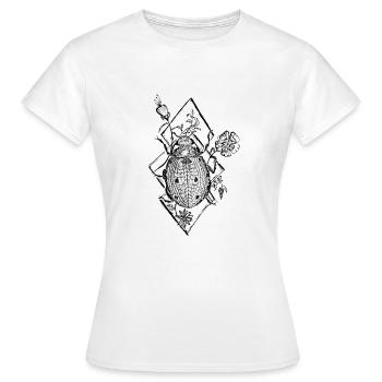 Coccinelle cadeau d'été fleur fraichement fraîche - T-shirt Femme - blanc - Devant - AI Model Female 172 dark (172cm)