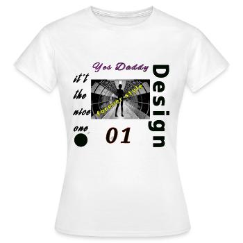 Yes Daddy Design - Frauen T-Shirt - Weiß - Vorne - AI Model Female 172 dark (172cm)