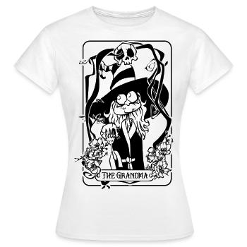 The Grandma Funny Gothic Tarot Cards - Women's T-Shirt - white - Front - AI Model Female 172 dark (172cm)