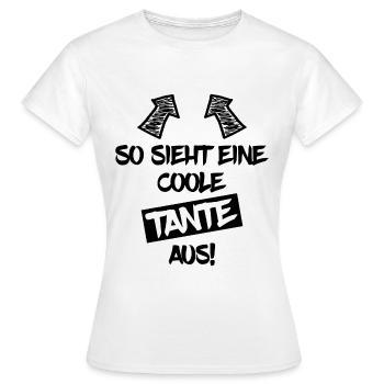 La famille de tante cool - T-shirt Femme - blanc - Devant - AI Model Female 172 dark (172cm)