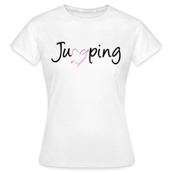 jumping trampoline girl jump jump gift - Women's T-Shirt - white - Front - AI Model Female 172 dark (172cm)