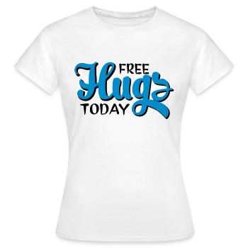 hugs - Women's T-Shirt - white - Front - AI Model Female 172 dark (172cm)