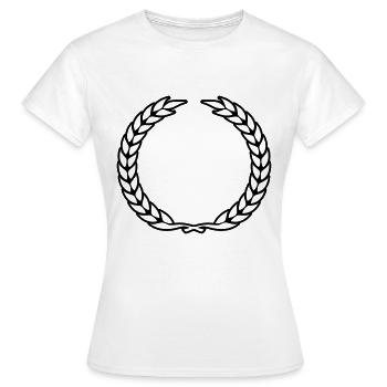 symbole de couronne de Laurier - T-shirt Femme - blanc - Devant - AI Model Female 172 dark (172cm)