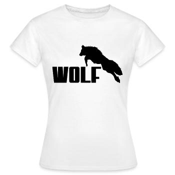 Logo Wolf - T-shirt Femme - blanc - Devant - AI Model Female 172 dark (172cm)