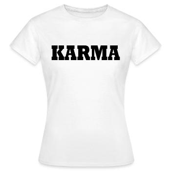 Karma - T-shirt Femme - blanc - Devant - AI Model Female 172 dark (172cm)