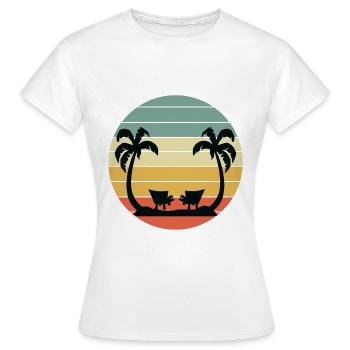 Vacances d'été - T-shirt Femme - blanc - Devant - AI Model Female 172 dark (172cm)