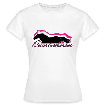 Quarterhorses - Frauen T-Shirt - Weiß - Vorne - AI Model Female 172 dark (172cm)