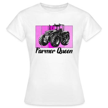 Reine fermière - T-shirt Femme - blanc - Devant - AI Model Female 172 dark (172cm)