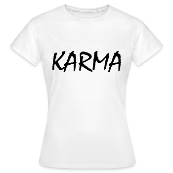 Karma - T-shirt Femme - blanc - Devant - AI Model Female 172 dark (172cm)
