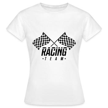 racing team flag - Women's T-Shirt - white - Front - AI Model Female 172 dark (172cm)