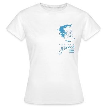 Greece Sailing - Women's T-Shirt - white - Front - AI Model Female 172 dark (172cm)