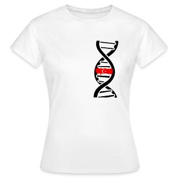 Türkiye in meinen Genen, DNA-Strang - Frauen T-Shirt - Weiß - Vorne - AI Model Female 172 dark (172cm)