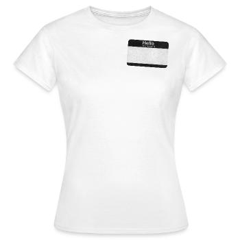 « Bonjour mon nom est » en noir - T-shirt Femme - blanc - Devant - AI Model Female 172 dark (172cm)