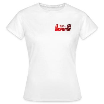 La Conspiration - T-shirt Femme - blanc - Devant - AI Model Female 172 dark (172cm)