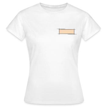 Decorative frame. Banner / Name Badge Template. - Women's T-Shirt - white - Front - AI Model Female 172 dark (172cm)
