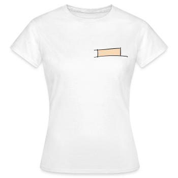 Decorative frame. Banner / Name Badge Template. - Women's T-Shirt - white - Front - AI Model Female 172 dark (172cm)