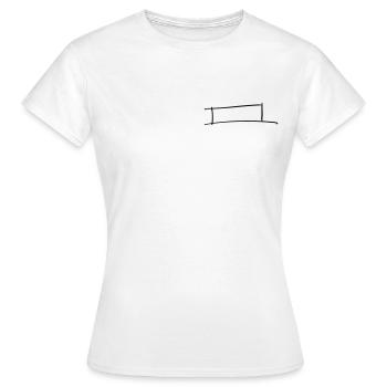 Decorative frame. Banner / Name Badge Template. - Women's T-Shirt - white - Front - AI Model Female 172 dark (172cm)