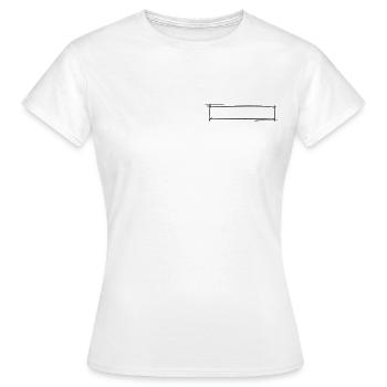 Decorative frame. Banner / Name Badge Template. - Women's T-Shirt - white - Front - AI Model Female 172 dark (172cm)