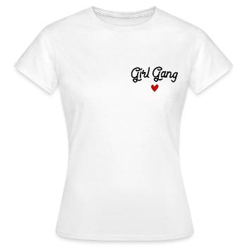 Fille Gang Girlie Amitié - T-shirt Femme - blanc - Devant - AI Model Female 172 dark (172cm)