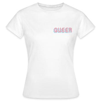 Queer - T-shirt Femme - blanc - Devant - AI Model Female 172 dark (172cm)