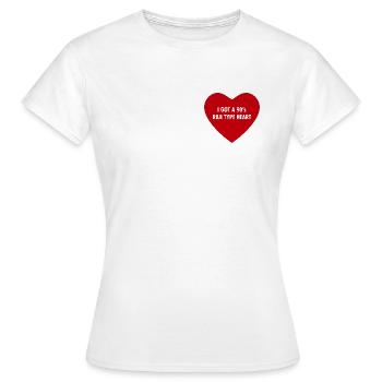 90er R&B Cool Nineties Music Heart - Frauen T-Shirt - Weiß - Vorne - AI Model Female 172 dark (172cm)