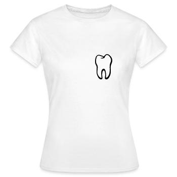 Dent / Tooth / Zahn / Diente / Dente / Tand - T-shirt Femme - blanc - Devant - AI Model Female 172 dark (172cm)