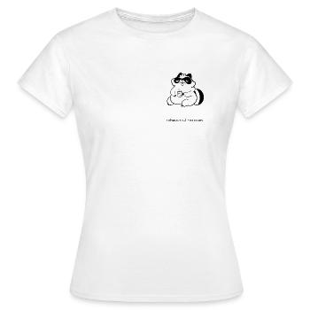 Raccoon Types | Exhausted Raccoon - Women's T-Shirt - white - Front - AI Model Female 172 dark (172cm)