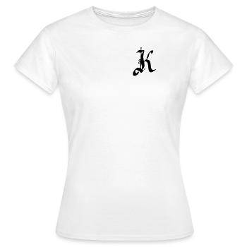 K - T-shirt Femme - blanc - Devant - AI Model Female 172 dark (172cm)