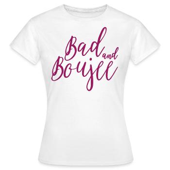 Bad And Boujee Graphic - Women's T-Shirt - white - Front - AI Model Female 172 dark (172cm)