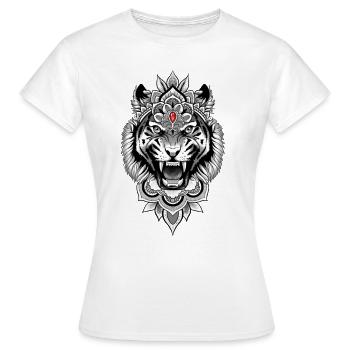 Contour du tigre - T-shirt Femme - blanc - Devant - AI Model Female 172 dark (172cm)