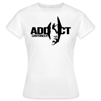 canyoning-addict canyoning canyoning - T-shirt Femme - blanc - Devant - AI Model Female 172 dark (172cm)