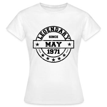 Legendary since May 1971 - Geburtstag - Frauen T-Shirt - Weiß - Vorne - AI Model Female 172 dark (172cm)