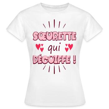 Femme Soeurette Qui Décoiffe Meilleure Soeur - T-shirt Femme - blanc - Devant - AI Model Female 172 dark (172cm)