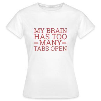 "Brain Tabs | Computer Science" - Women's T-Shirt - white - Front - AI Model Female 172 dark (172cm)