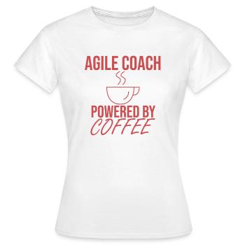 « Agile Coach Coffee | Agile » - T-shirt Femme - blanc - Devant - AI Model Female 172 dark (172cm)
