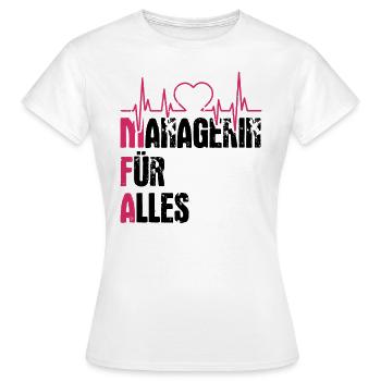 MFA Arzthelferin lustiger Spruch Mediziner - Frauen T-Shirt - Weiß - Vorne - AI Model Female 172 dark (172cm)