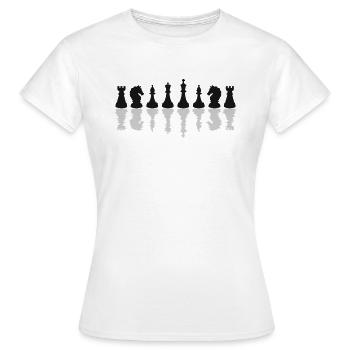 Échecs d’échecs jeu d’échecs - T-shirt Femme - blanc - Devant - AI Model Female 172 dark (172cm)
