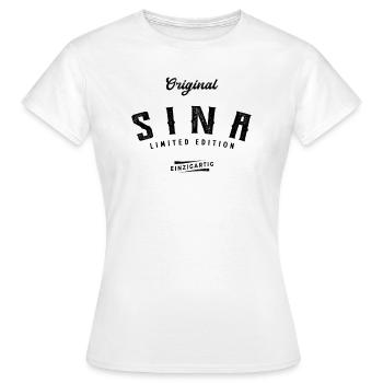 Sina Limited Edition - Frauen T-Shirt - Weiß - Vorne - AI Model Female 172 dark (172cm)