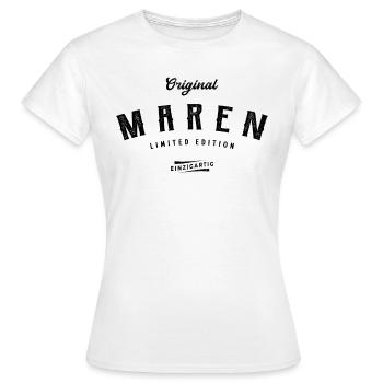 Maren Limited Edition - Frauen T-Shirt - Weiß - Vorne - AI Model Female 172 dark (172cm)