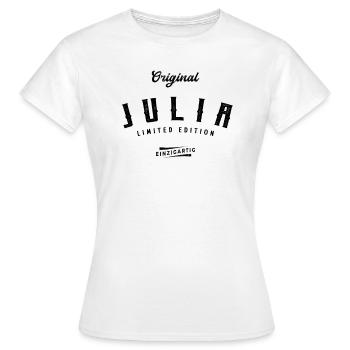 Julia Limited Edition - Frauen T-Shirt - Weiß - Vorne - AI Model Female 172 dark (172cm)