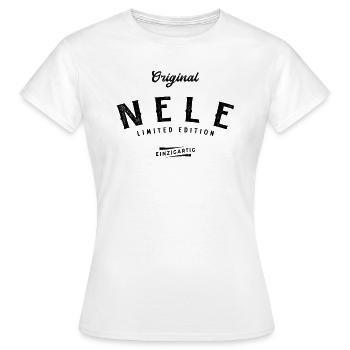 Nele Limited Edition - Frauen T-Shirt - Weiß - Vorne - AI Model Female 172 dark (172cm)