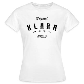 Klara Limited Edition - Frauen T-Shirt - Weiß - Vorne - AI Model Female 172 dark (172cm)