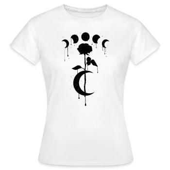 Occulte Rose Gothique Phase de Lune Esthétique Occulte - T-shirt Femme - blanc - Devant - AI Model Female 172 dark (172cm)