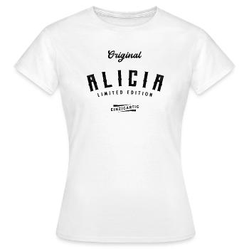 Alicia Limited Edition - Frauen T-Shirt - Weiß - Vorne - AI Model Female 172 dark (172cm)