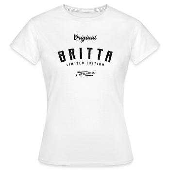 Britta Limited Edition - Frauen T-Shirt - Weiß - Vorne - AI Model Female 172 dark (172cm)