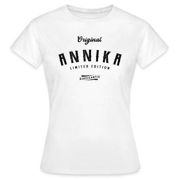 Annika Limited Edition - Frauen T-Shirt - Weiß - Vorne - AI Model Female 172 dark (172cm)