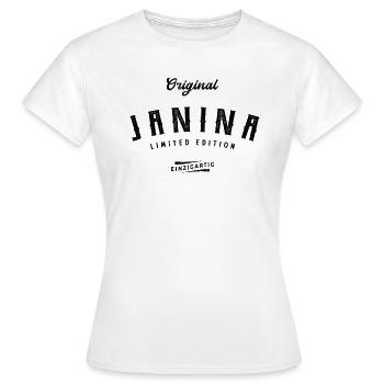 Janina Limited Edition - Frauen T-Shirt - Weiß - Vorne - AI Model Female 172 dark (172cm)