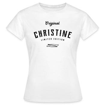 Christine Limited Edition - Frauen T-Shirt - Weiß - Vorne - AI Model Female 172 dark (172cm)