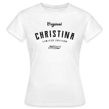 Christina Limited Edition - Frauen T-Shirt - Weiß - Vorne - AI Model Female 172 dark (172cm)