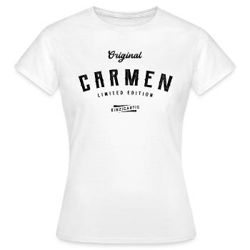 Carmen Limited Edition - Frauen T-Shirt - Weiß - Vorne - AI Model Female 172 dark (172cm)